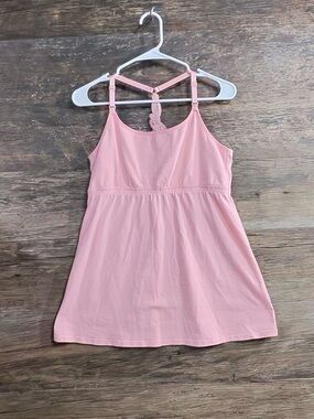 Cayke Light Pink Lace-Back Racerback Tank Top